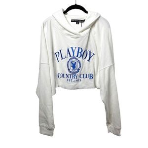 PLAYBOY Tops Playboy X Missguided Nwt White Waffle Country